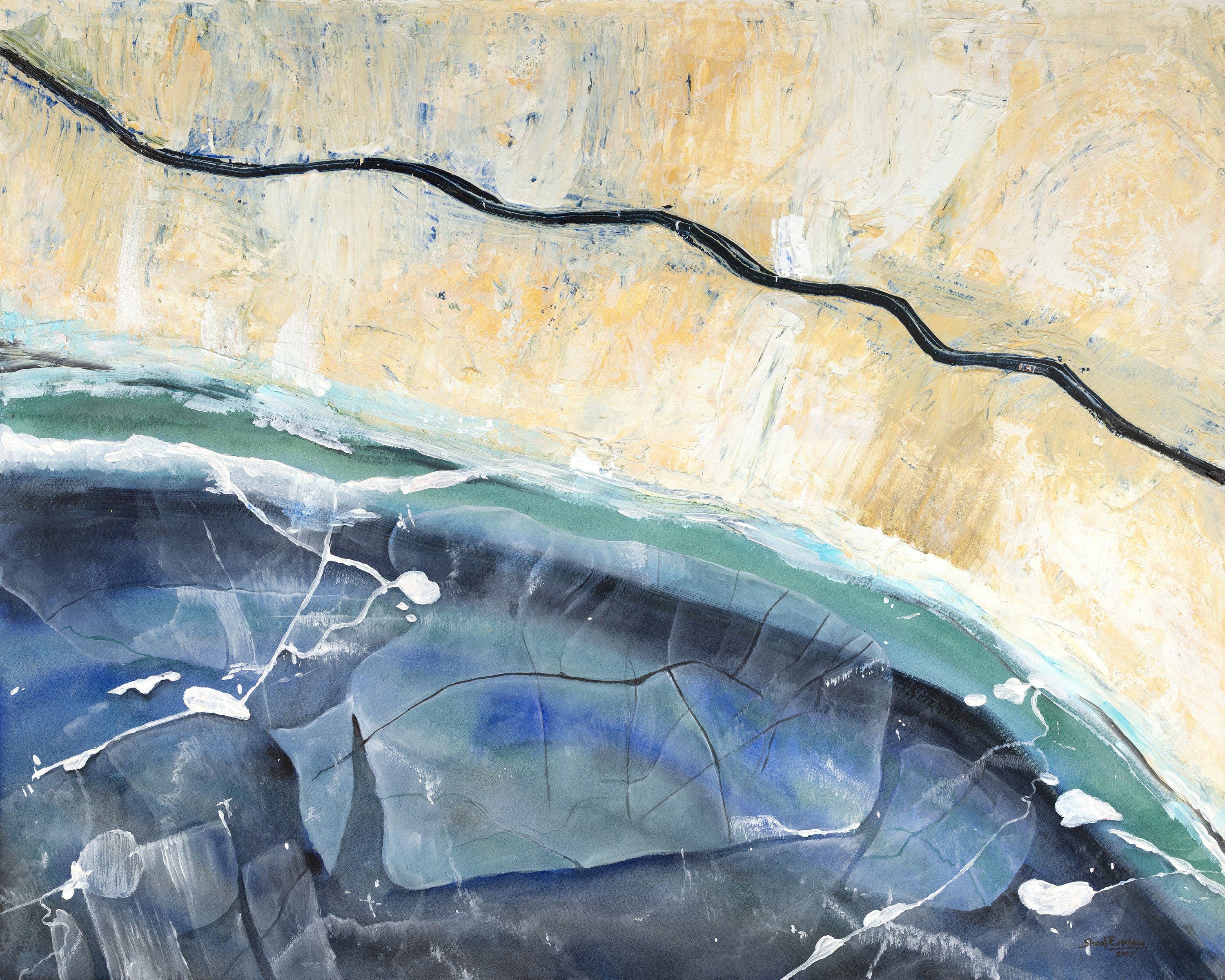 The Ice sheet at Tsomoriri Lake